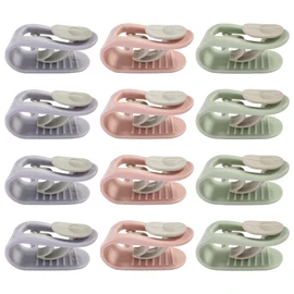 12pcs Duvet Clips Bedding Fasteners – No Sewing Quilt Holders for Duvet Cover, Anti-slip Bed Accessories for Comforter Fixing, Reusable Blanket Grippers for Home Bedroom Use