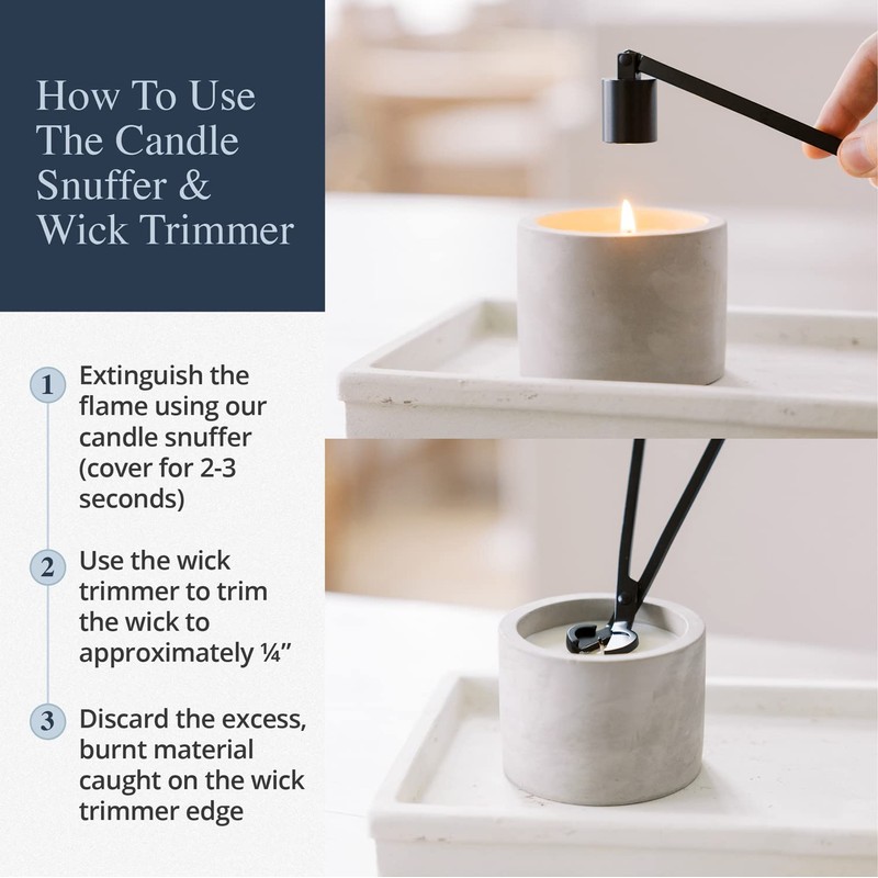 Airy Abode Candle Wick Trimmer and Candle Snuffer Accessory Set