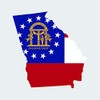 fagraphix Georgia State Shaped Flag Sticker Self Adhesive Vinyl Decal