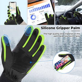 Winter Gloves for Men Women Thermal Gloves Coldproof Touchscreen Warm Gloves,Anti-Slip Road Bike Cycling Gloves for Skiing Cycling Running Hiking Driving Outdoor Sports