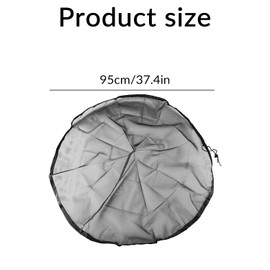 Bojueshaw Adjustable Rain Barrel Mesh Cover,95cm Mesh Protective Net with Drawstring for Water Tanks,Anti Mosquito Leaves Falling