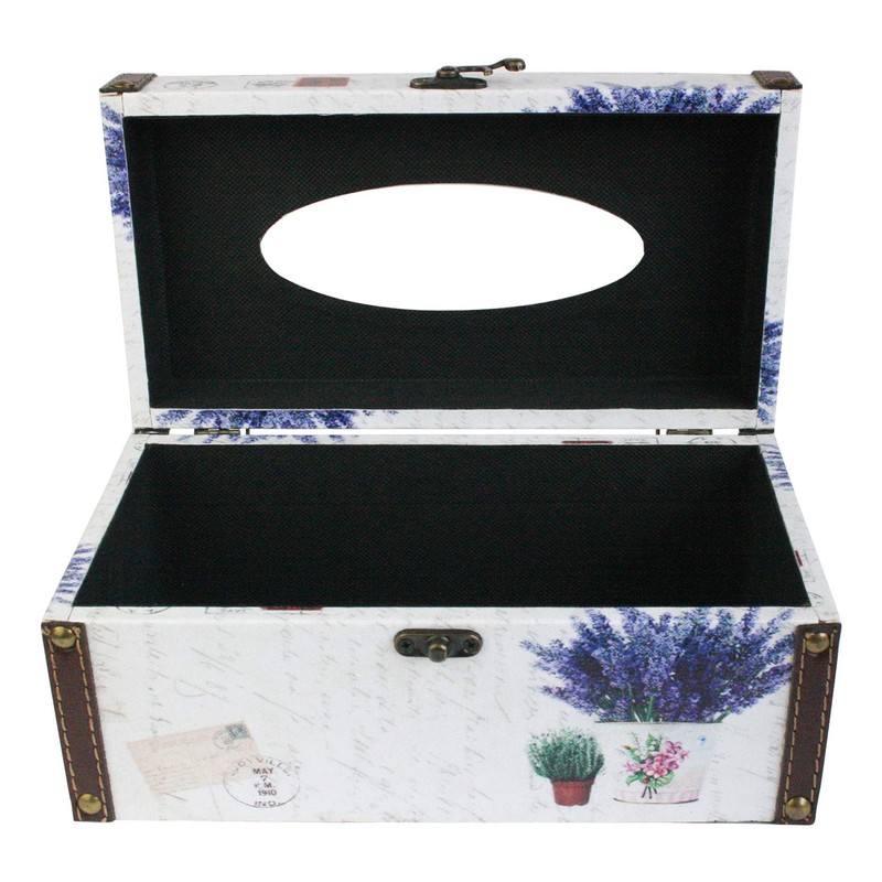 Emartbuy Paper Tissue Box Printed Vintage Retro Classic - Floral