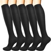 [MOOKISOO] 現役医師監修 5足組 ハイソックス 程よい引き締め 着圧ソックス ビジネスソックス 大きいサイズ 男性用女性用靴スポーツソックス メンズ