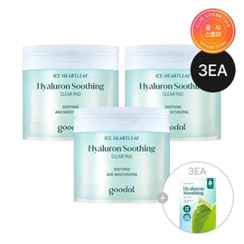 3-pack Hyaluronic Acid Pads + (Free) 3 Hyaluronic Acid Mask Packs / 3개구달 히알루론 어성초 패드+(증정)어성초히알루론마스크팩3매