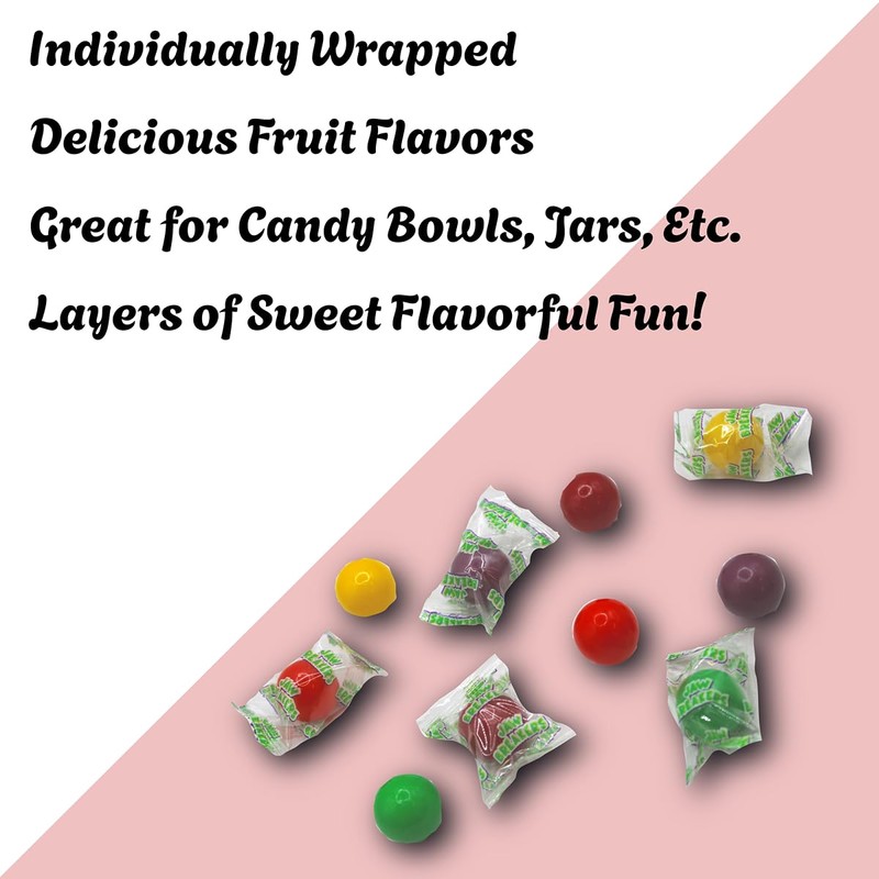 Fruit-Flavored Jawbreakers - Individually Wrapped Assorted – 2 Pound –
