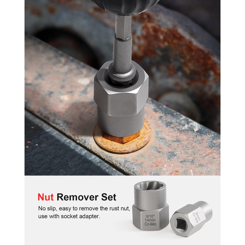 Kolvoii Bolt Extractor Kit, 54 Pieces Easy Out Screw Extractor