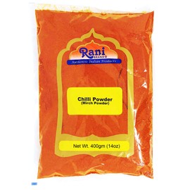 Rani Chilli Powder (Mirchi) Ground Indian Spice 14oz (400g) ~ All Natural, Salt-Free | Vegan | No Colors | Gluten Friendly | NON-GMO | Indian Origin