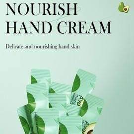 Disposable Avocado Hand Cream for Dry Cracked Hands,Travel Size Mini Hand Lotion - Easy to Carry Moisturizing Mini Hand Cream with Natural Avocado Fragrance, Holiday Gifts for Women (20 Packs,4ml)