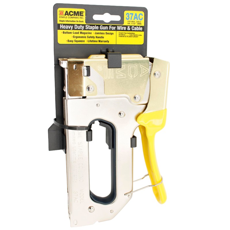 Acme Staple 37AC Stapler with Bottom-Load Magazine for Cable Wire