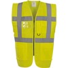 Yoko Men's Yk002/Hvw801 Multi-Functional Executive Hi-vis Waistcoat, Yellow, Small