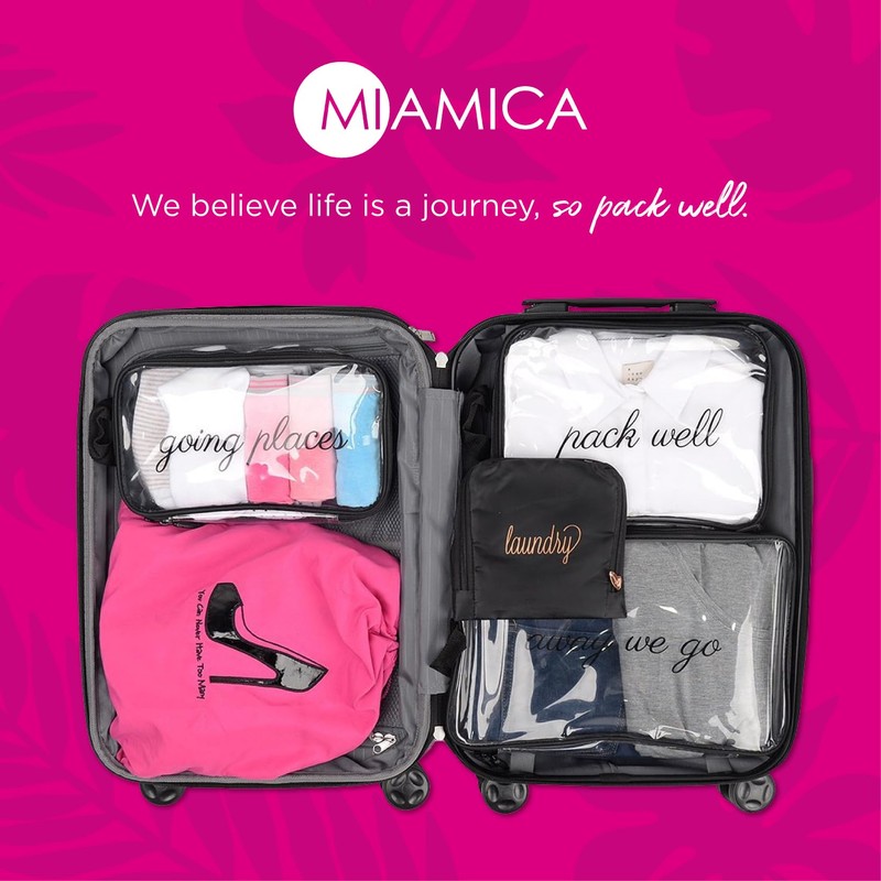 Miamica Women's TSA Compliant Travel Bottles and Travel Toiletry Bag