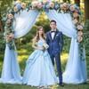 PARTISKY Wedding Arch Draping Fabric, 1 Panel 18FT Baby Blue