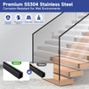 LukLoy 2 Pack 6'6" Stainless Steel T304 Glass Top Rails,