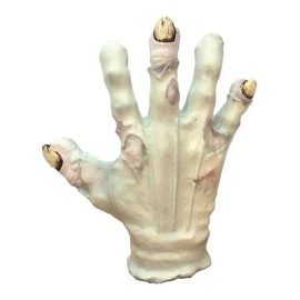 Manos De Látex De Payaso Malvado Para Disfraz Evil Clown Color Blanco