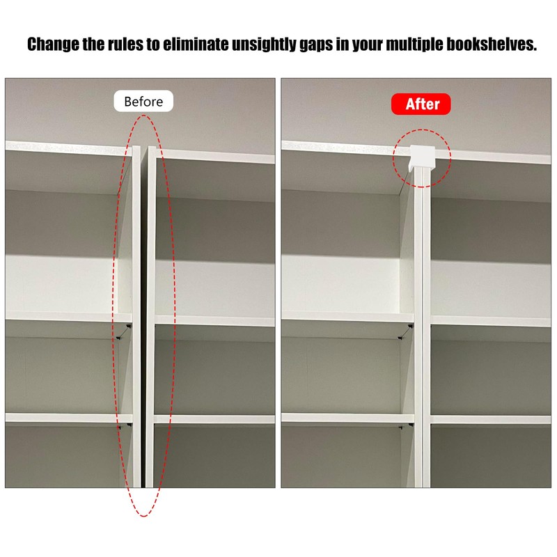 LUAATT Ideal Bookshelf Hook Clip Aligner Compatible with Billy,Bookshelf Connector