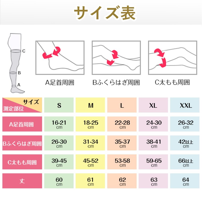 [SHUIII] 弾性ストッキング 着圧ソックス 美脚メイク ちゃくあつソックス 強圧 18-40hPa 段階着圧 女性用 男性用