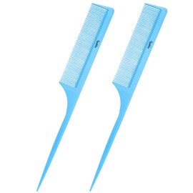 Rat Tail Comb Parting Comb：2Pcs Rat Tail Combs for Women，Fine Tooth Parting Tip Carbon Fiber Root Teasing Anti Static Tail Comb，Hair Combs for Styling（2Pcs Blue）