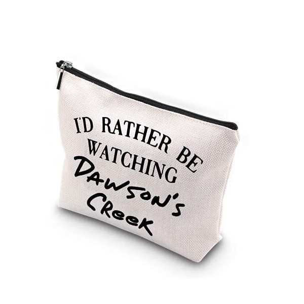 WCGXKO Creek TV Show Inspired Zipper Makeup Bag Travel Bag for Mom Sister Best Friend Wife Aunt (watching DAWSON'S)