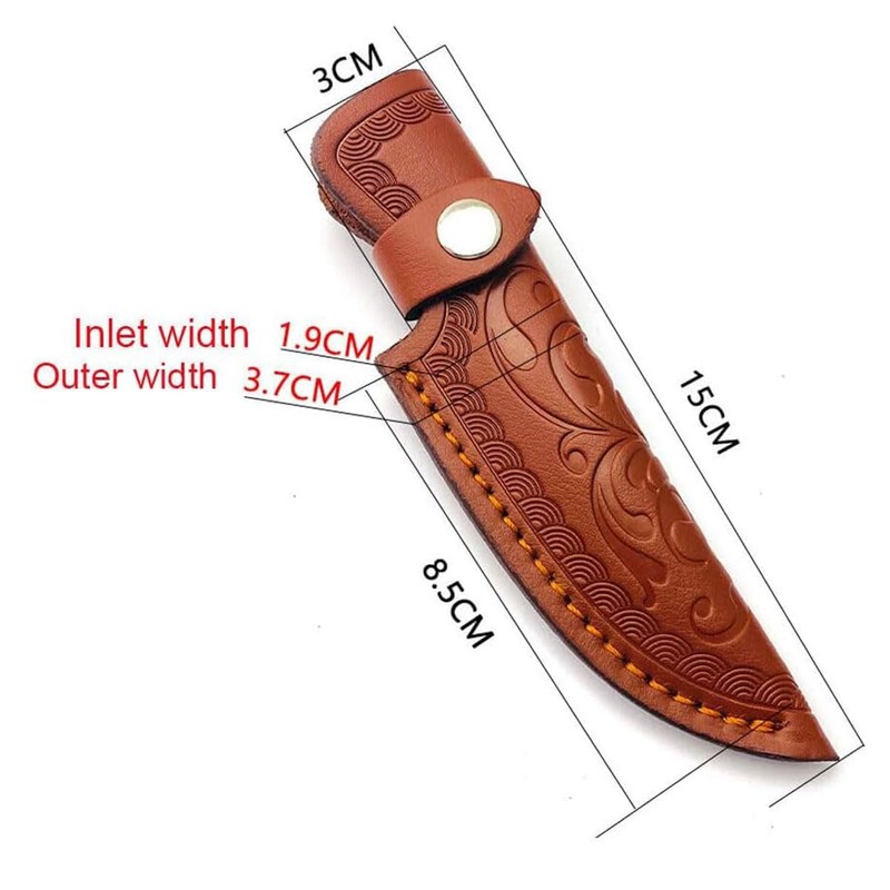 Leather Sheath Fixed Blade Straight Knife Leather Sheath Scabbard Pouch