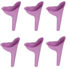 6 Pieces Paquete de Para orinar Femeninos Reutilizable Urinario Femenino portatil para Mujeres De Pie para Orinar Orinal Mujer Embudo Silicona Adecuado para Camping Actividades Al Aire Libre Viajes（rosa）