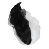 Black and White Short Wavy Wig Women Cosplay Party Shoulder