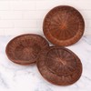 Geytetqi 10 Inch Premium Hand Weave Bamboo Paper Plate Holder