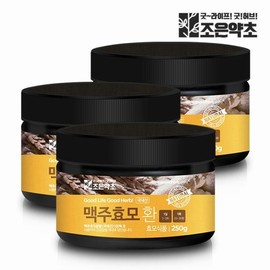 Joeun Yakcho 맥주효모(국내산)환 250g x 3통 Brewer's Yeast (Domestic) Tablets 250g x 3 Bottles
