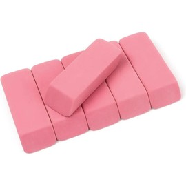 Erasers, Pink Pencil Erasers for Drawing, Artist Eraser, Large, Pack of 6 - Color: 6 Pack-pink