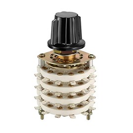 uxcell 4P11T 4 Pole 11 Position 4 Deck Band Channel Rotary Switch Selector with Knob