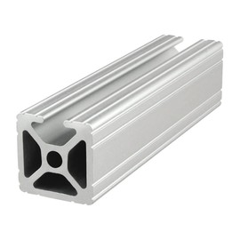 8020, 1001, 10 Series Aluminum 1.0 Inch x 1.0 Inch Single Channel Aluminum Extrusion T Slotted Rail 80/20 Profile (24" Long, Clear Anodize)