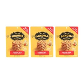 Sonoma Creamery Cheese Crisps, Pepper Jack, Savory Snack Cracker, High Protein, Low Carb, Gluten Free, Wheat Free, 2.25 Oz (Pack of 3)