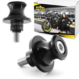 Area1 Universal CNC Motorradständer Aufnahme Schwingenadapter M10x1.5mm Schwingenaufnahme Aluminium (Schwarz) (M10x1.50mm)