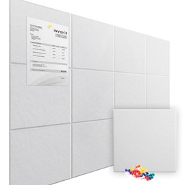 Cork Boards for Walls, Bulletin Board 12 Pack 11.8"x11.8"x0.35"Felt Wall Tiles with Safe Removable Adhesive, Cork Boards for Office Felt Board Pin Board Tack Board Cork Tiles 48"x 36"