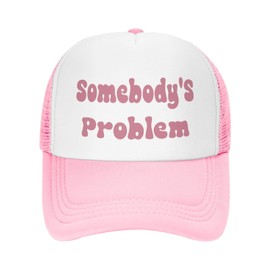 Somebody's Problem Drinking Trucker Hat/Dirty Trucker Hats/Pink Funny Trucker Hats,Trucker Hat for Women and Men