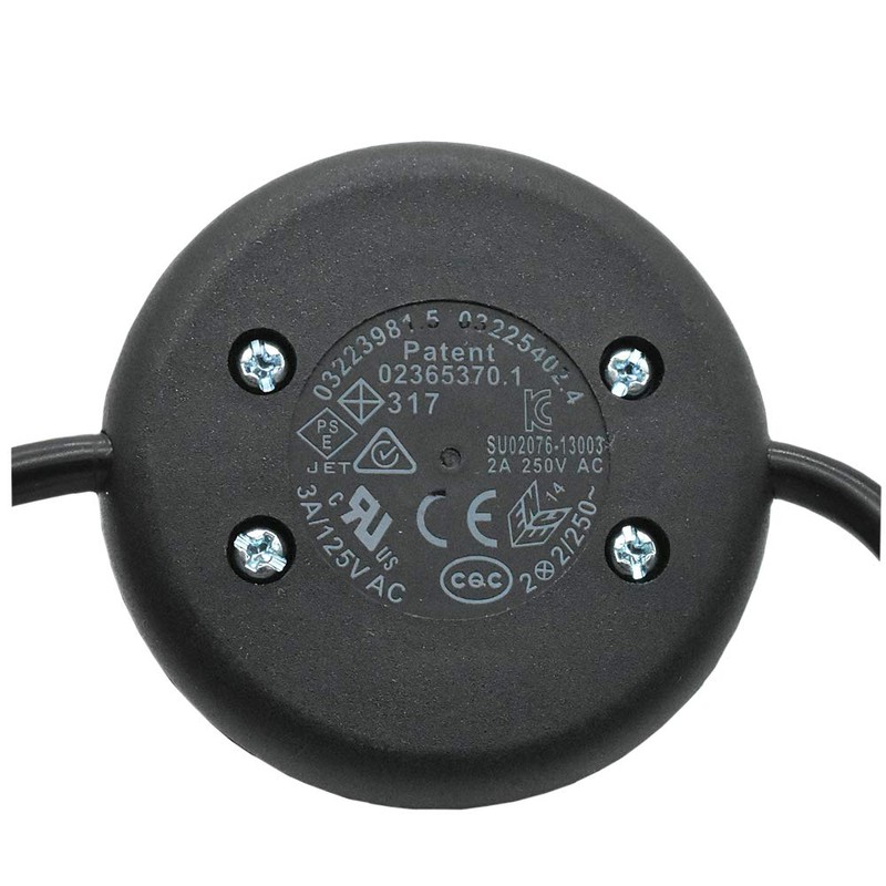 3 m Connection Cable Black with Earthing Contact Plug Type