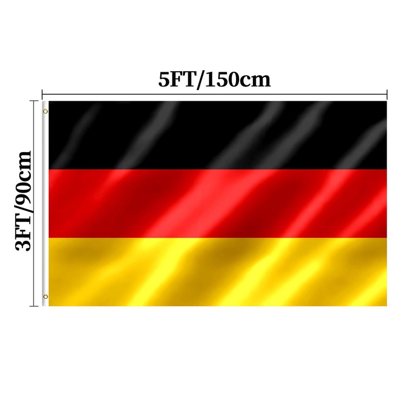 German Flag 3x5 FT Germany Flag With Brass Grommets Fade