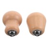 FOMIYES 2pcs Wood Handheld Facial Massager Roller with Ergonomic Natural