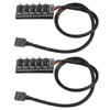 2Pcs PWM Fan Hub 5 Way 4Pin 13.8in Cable Length