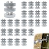 25 Pcs Aluminum Split Bolt Joint Clamp Silver Fence Wire