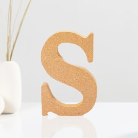 AOCEAN 4 Inch Designable Wood Letters Unfinished Wood Letters for Wall Decor Decorative Standing Letters Slices Sign Board Decoration for Craft Home Party Projects (S)