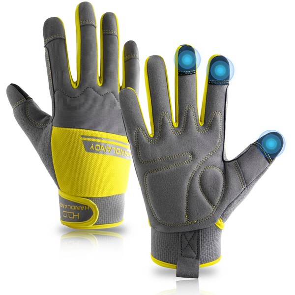 AIGEVTURE Work Gloves Men Work Gloves for Men Women Touch