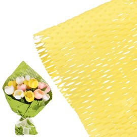 M METERXITY 10-Sheet Floral Wrapping Paper, Waterproof Mesh Flower Wrapping Paper for Bouquets/Gift Packaging [Light Green]