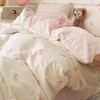 Nayoroom Bow Duvet Cover Twin Size 100% Cotton Reversible Pink