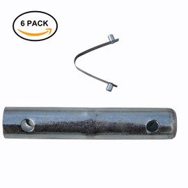 Scaffolding Coupling Pin 1-5/16"OD x 7" L with 1/8'' Collar Compatible with 1.625" OD Scaffold Frames, Locking Pin Holes at 2" Center