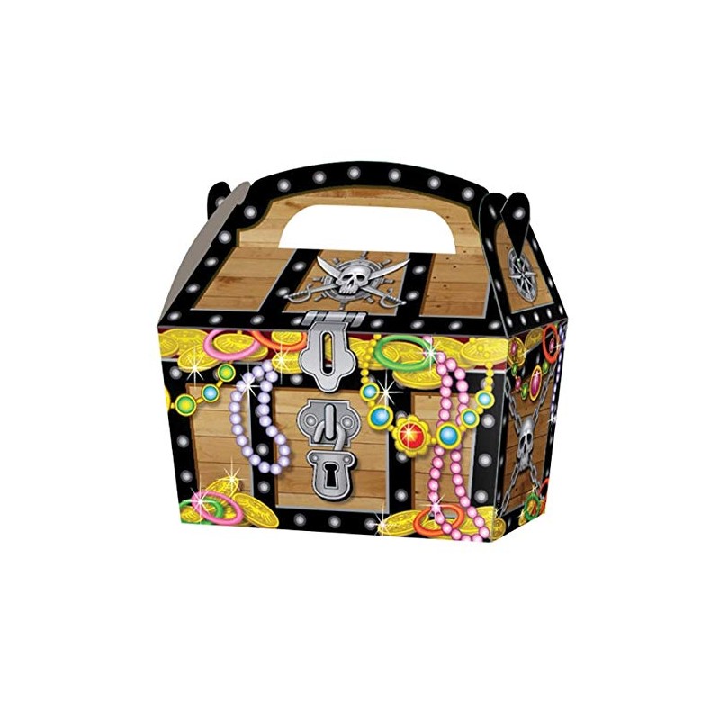 10 Pirate Chest Card Party Food or Treat Box |