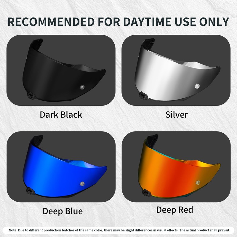 PSLER R2R Helmet Tinted Visor R2R Pinlock-Ready Face Shield Replacement