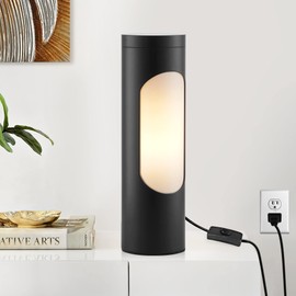 LEDIARY Kosher Lamp for Shabbos, Black Table Lamps and Nightlight for Living Room Bedroom，T10 Bulb Included (4W Eqv 40W, 400LM, 3000K)