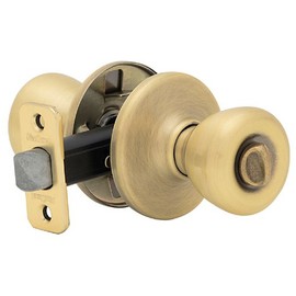 Kwikset 300T 5 CP RCL RCS BBPKG Tylo Bed/Bath Knob in Antique Brass
