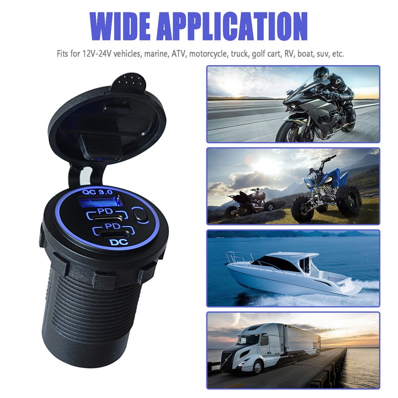 Autopher 2 Pack USB C Car Charger Dual 20W PD