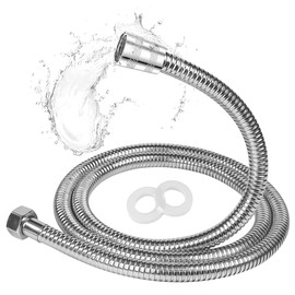 Shower Hose 300 cm, Flexible Stainless Steel Shower Hose, Twist Protection, Universal Shower Hose, Shower Hose with 2 Seals, Chrome Universal G1/2 Inch Interface, Shower Hoses for Hand Shower